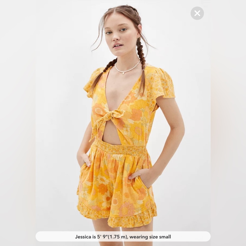 AE floral cut-out romper